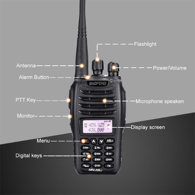 Baofeng UV-B5 5W 99CH Dual Band Ασύρματος Πομποδέκτης